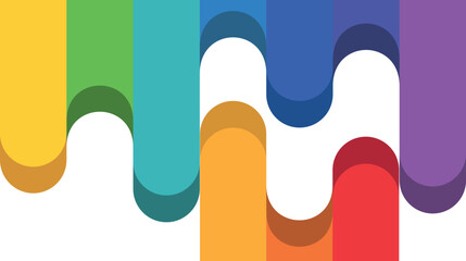 Colorful abstraction of liquid rainbow rain, colored paints on a transparent background in the form of stripes, colored pencils and paints, thick strokes of paint, liquid drips