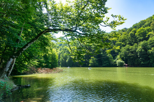 Parz Lake, or Parz Lich, a lake in the hiking area of Dilijan, Armenia