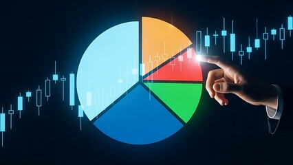 Businessman Analyzing Financial Data With Pie Chart