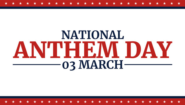Modern National Anthem Day banner promoting respect, tradition, and national identity