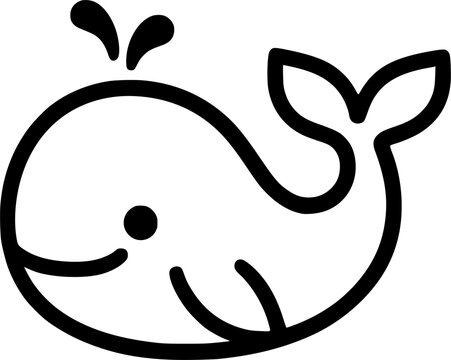 cute whale isolated icon vector illustration design sign, symbol, vector, art