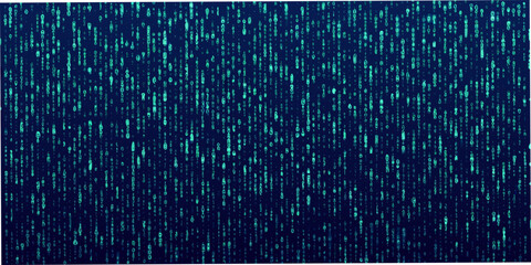 Abstract digital rain background with glowing green code cascading down a dark screen © Debashis