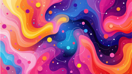 Vibrant Colorful Abstract Art
