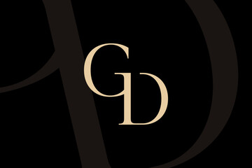 GD or DG letter logo icon design. Classic style luxury initials monogram.