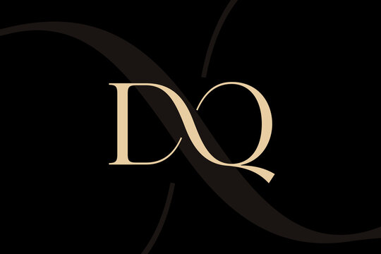 DQ or QD letter logo icon design. Classic style luxury initials monogram.