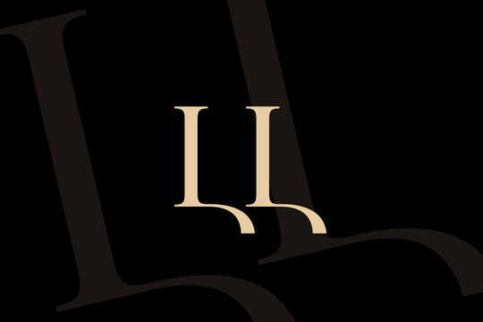 LL letter logo icon design. Classic style luxury initials monogram.