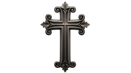 Easter cross isolated on transparent background christian symbol