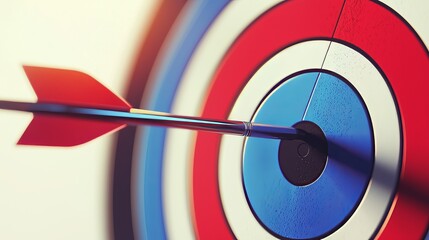 Precision Dart Throw with Arrow Hitting the Bullseye of a Target During Competitive Game Achievement