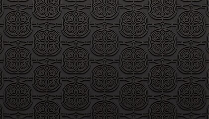 luxury black moroccan pattern background wallpaper