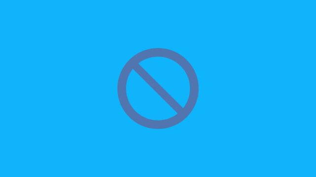 Red prohibition sign. Prohibited icon symbol.Forbidden sign.Red prohibition sign.Empty ban sign isolated on green background..