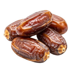 A pile of ripe dates isolated on transparent background