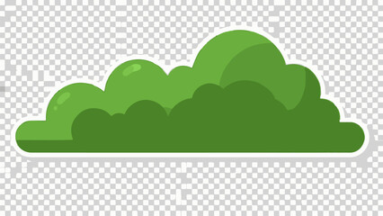 Obraz premium Stylized green shrubbery with rounded shapes and highlights