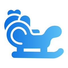 Obraz premium Santa sleigh Line Gradient Icon