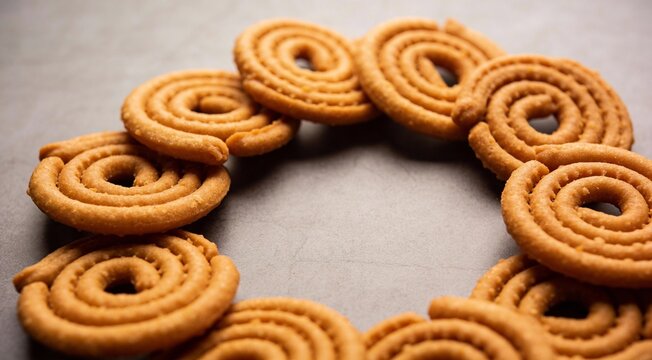 Traditional Crispy Spiral Chakli, Classic Diwali Snack