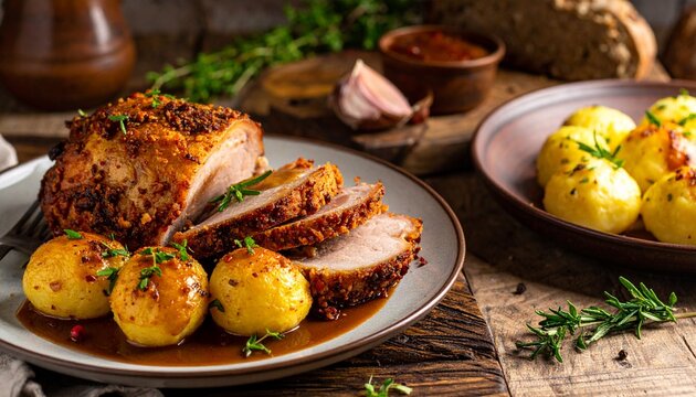 Klassischer Schweinebraten mit Kn&ouml;deln &ndash; deftige Hausmannskost