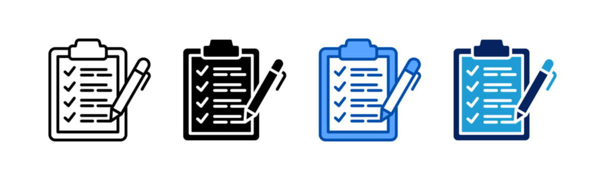 assessment icon set multiple style collection