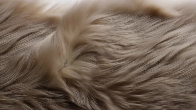 Flowing brown fur texture in slow motion highlighting soft movement and natural patterns