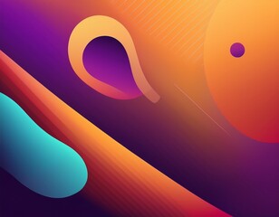 gradient background with different shapes