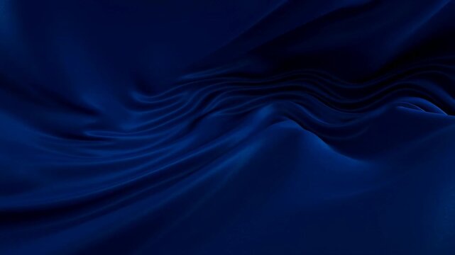 Elegant blue silk waves flowing in gentle motion over luxe fabric surface