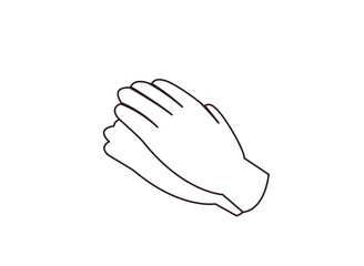 Fototapeta premium Clapping Hands prayer praying hand emoji symbol sign icon vector illustration isolated flat clap applause 