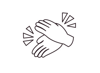 Obraz premium Clapping Hands prayer praying hand emoji symbol sign icon vector illustration isolated flat clap applause 