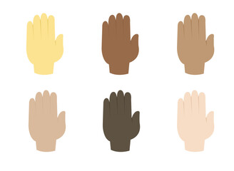 Fototapeta premium hand emoji palm emoji symbol sign icon vector illustration isolated flat
