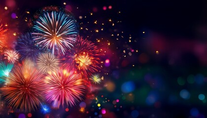 Fototapeta premium fiesta celebrations sparkle like fireworks with colorful vibes for banners and ads