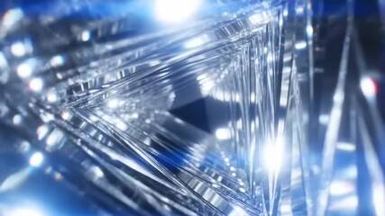 Hypnotic kaleidoscope of reflections: shimmering geometric patterns - Powered by Adobe