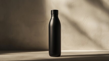 Stylish Black Matte Bottle A Minimalist Elegance in Hydration, Perfect for Modern Refreshment Needs