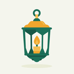 Muslim lantern logo, Ramadan ornament object illustration. Suitable for posters and web icons.