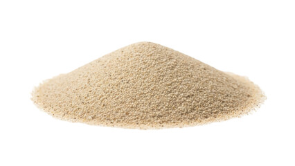 Pile of fine sand PNG isolated on transparent background, natural beige granular material for construction and landscaping projects © Maria
