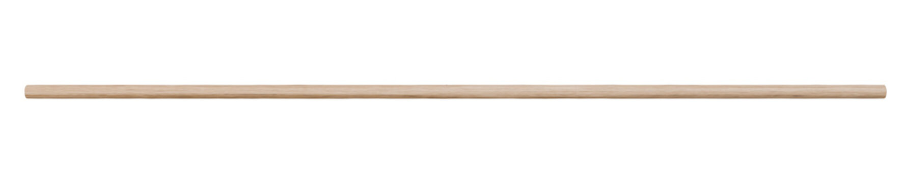 realistic 3d render of a long round wooden stick. smooth light beech wood dowel rod isolated for broom handle or curtain rail. natural timber cylinder pole.