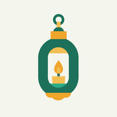 Muslim lantern logo, Ramadan ornament object illustration. Suitable for posters and web icons.