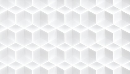 3D white cube pattern, tessellated layout, optical illusion of depth, geometric and modern.