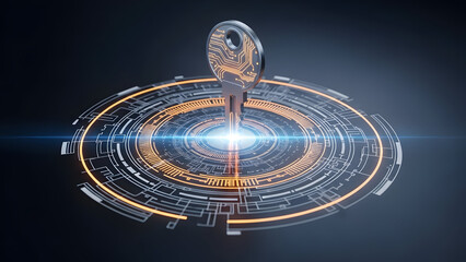 Unlocking digital security with futuristic circuit key