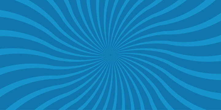 A vibrant blue swirling vortex of wavy lines radiating from a central point creating a dynamic and energetic abstract background for graphic design and digital art projects