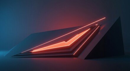 Fractured geometric forms illustrating conceptual displacement. Layers of light and shadow shift across a digital canvas, signifying change and transition, fractured, digital art, disrupted