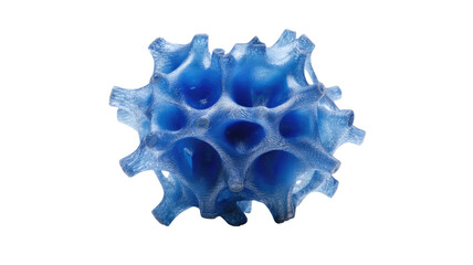 Fototapeta premium abstract porous organic sphere with translucent texture biomorphic design studio render isolated on white background