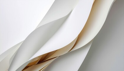 Elegant Curves of White and Beige Paper