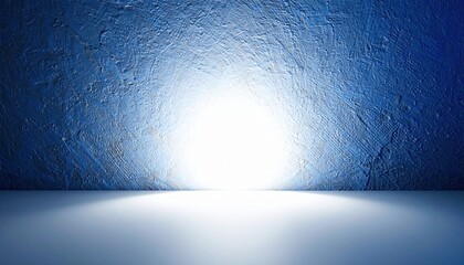 Soft Blue Light on Textured Wall Background