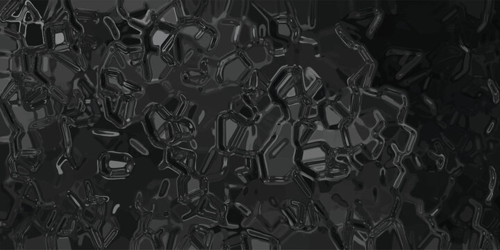 Dark grayscale abstract background with a glossy, textured surface resembling molten metal or viscous liquid with intricate, interconnected organic shapes