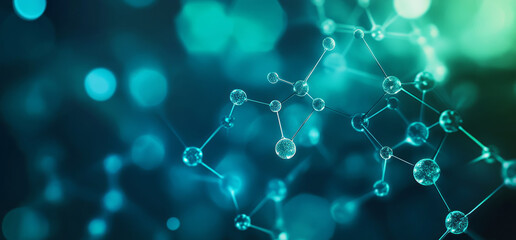 Blue molecular structure medical technology background