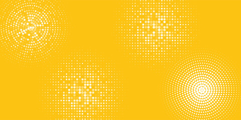 Abstract yellow mustard Rounded Lines Halftone Transition. Vector Background Illustration