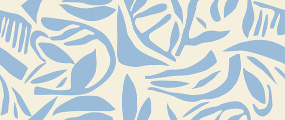 Vector seamless background. Minimalistic abstract floral pattern. Modern print. Perfect for textile design, screensavers, covers, cards, invitations and posters.