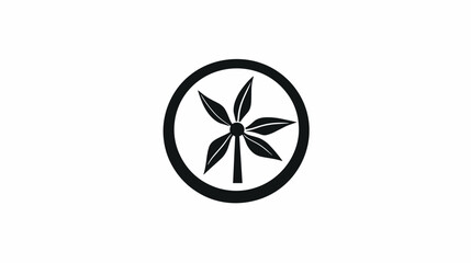 Black Cannabis Marijuana Leaf Icon Symbol.