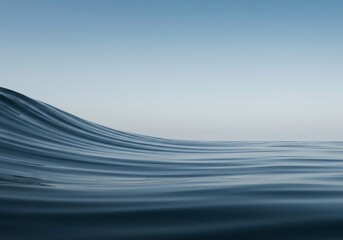 A smooth, flowing abstract background resembling a shifting sea and sky boundary. Dynamic gradient of merging cool colors creates a modern artistic expression, template, digital, backdrop