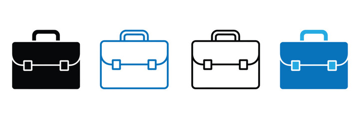 Briefcase icon, Briefcase vector icon set, Briefcase icon vector isolated on a white background