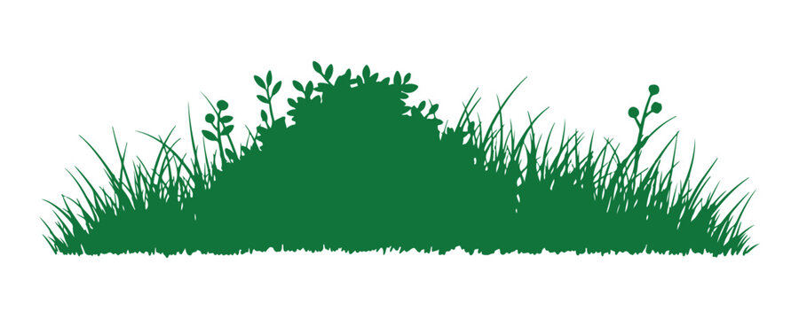 a bunch of bushes and grass illustrated in a hand-drawn style, showcasing a doodle scribble with brush strokes, plus a collection of signs and symbols

