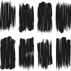 Black ink brush strokes