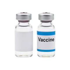 Two Vaccines in Clear Glass Vials Clipart PNG Element